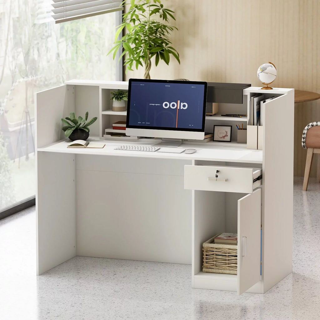 Rectangular Wood Reception Desk P1565