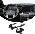 Car ABS Dashboard Panel Cover Trim Stickers Red Black Pack of 2 L25727