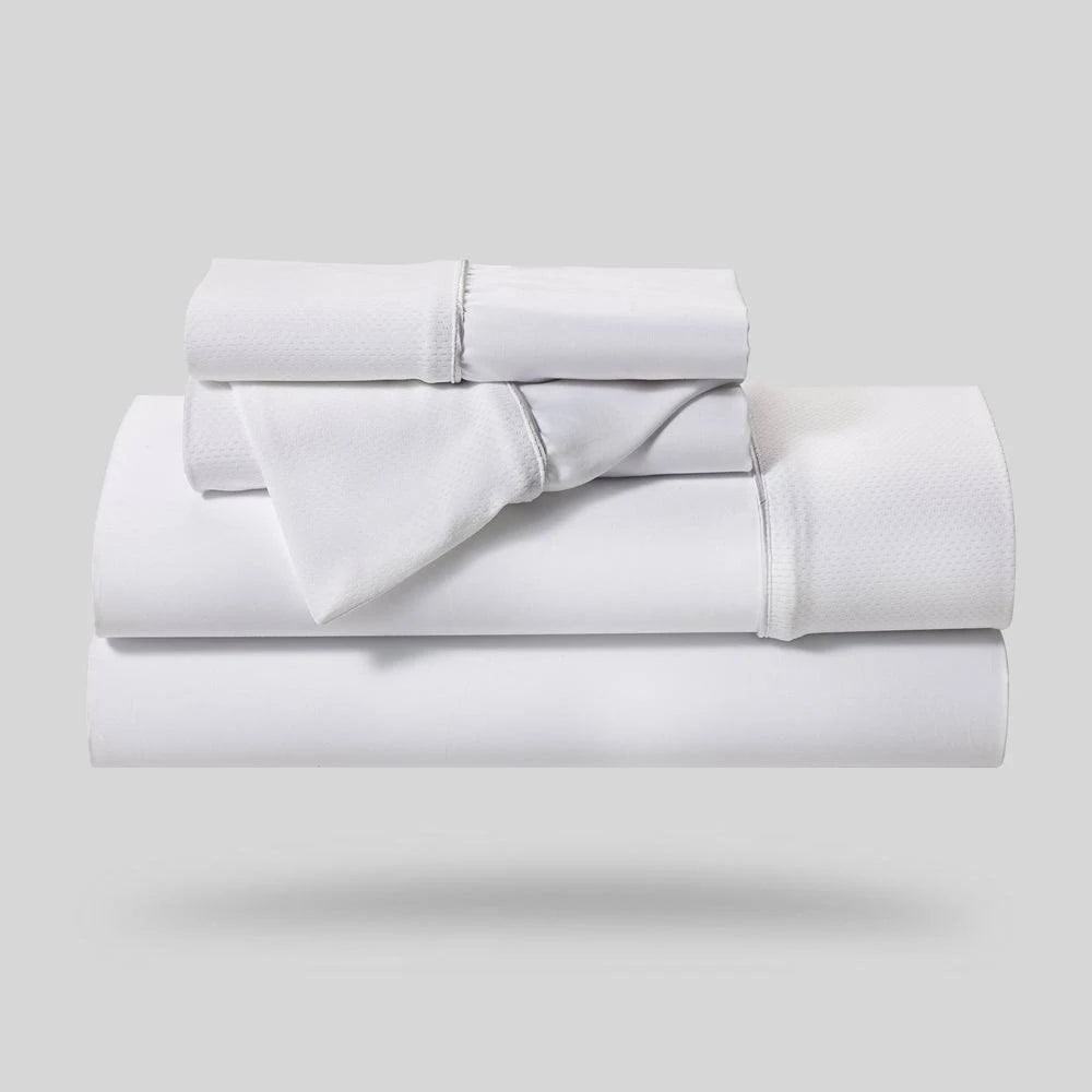White Split King Cotton Sheets W343091