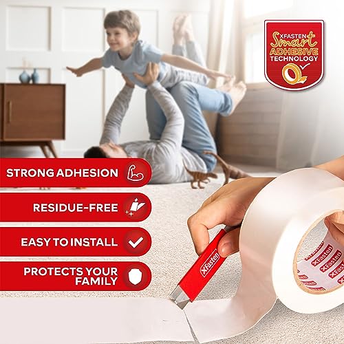 Double Sided Carpet Tape 2 Inch x 30 Yards Residue-Free L9016