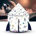 Kids Tent Rocket Ship Toy Foldable Space Themed Indoor Outdoor Large Play Tent H549675