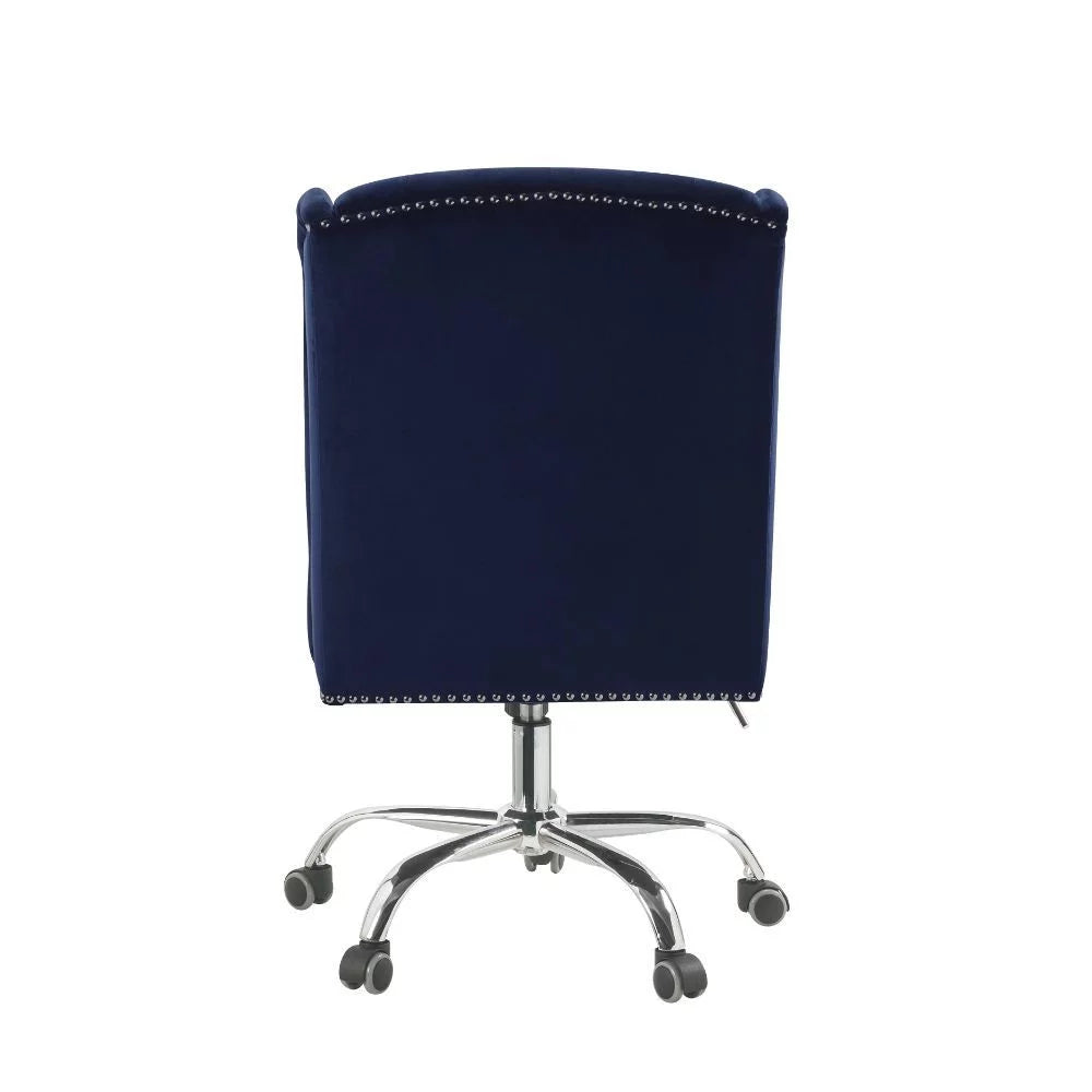 Midnight Blue Velvet Office Chair C337