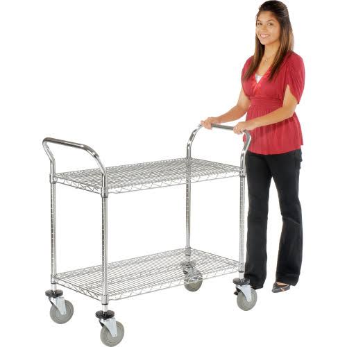 Chrome 2 Shelf Utility Cart U5534