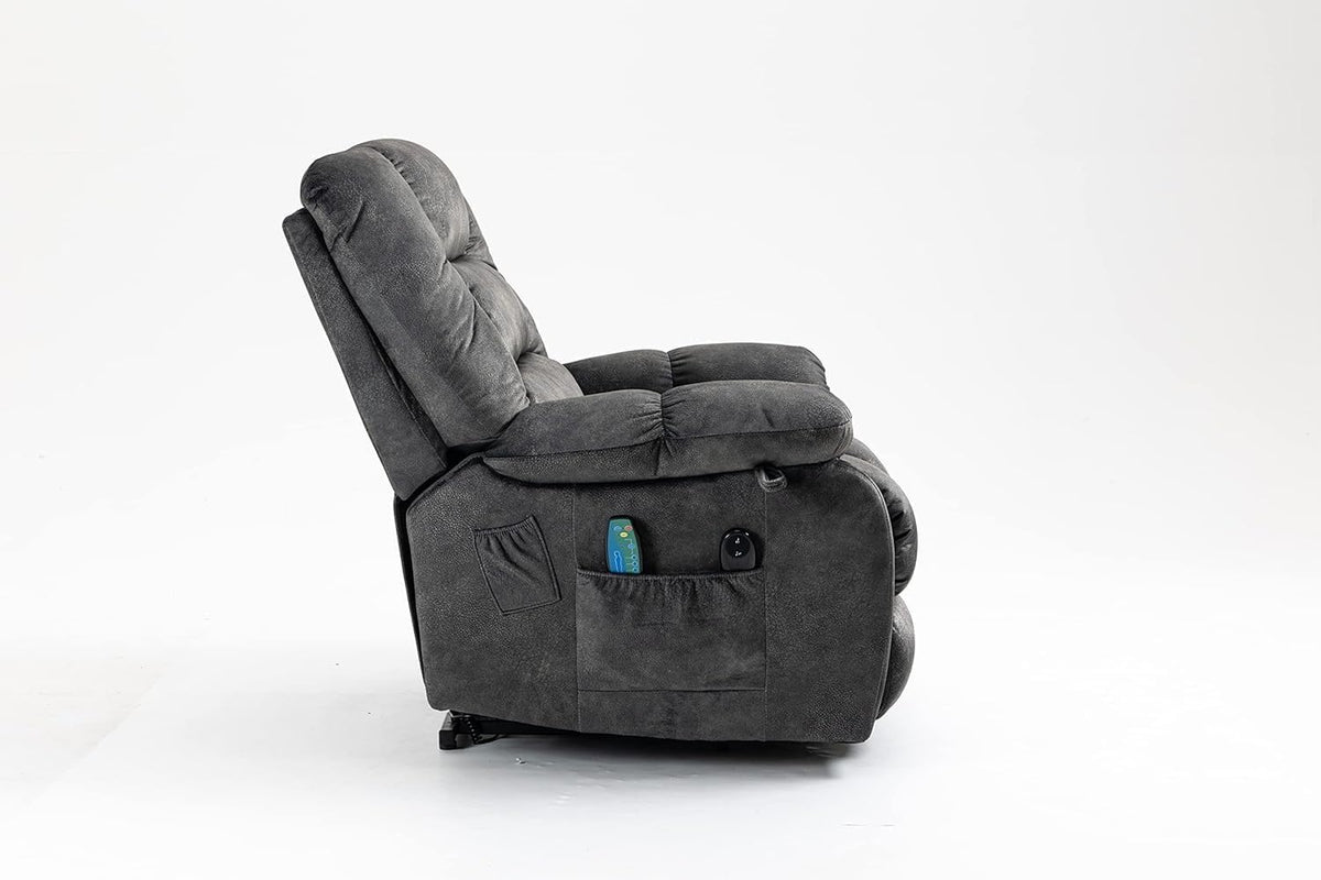 Oversized Dual Motor Lift Recliner with Heat and Massage F5063