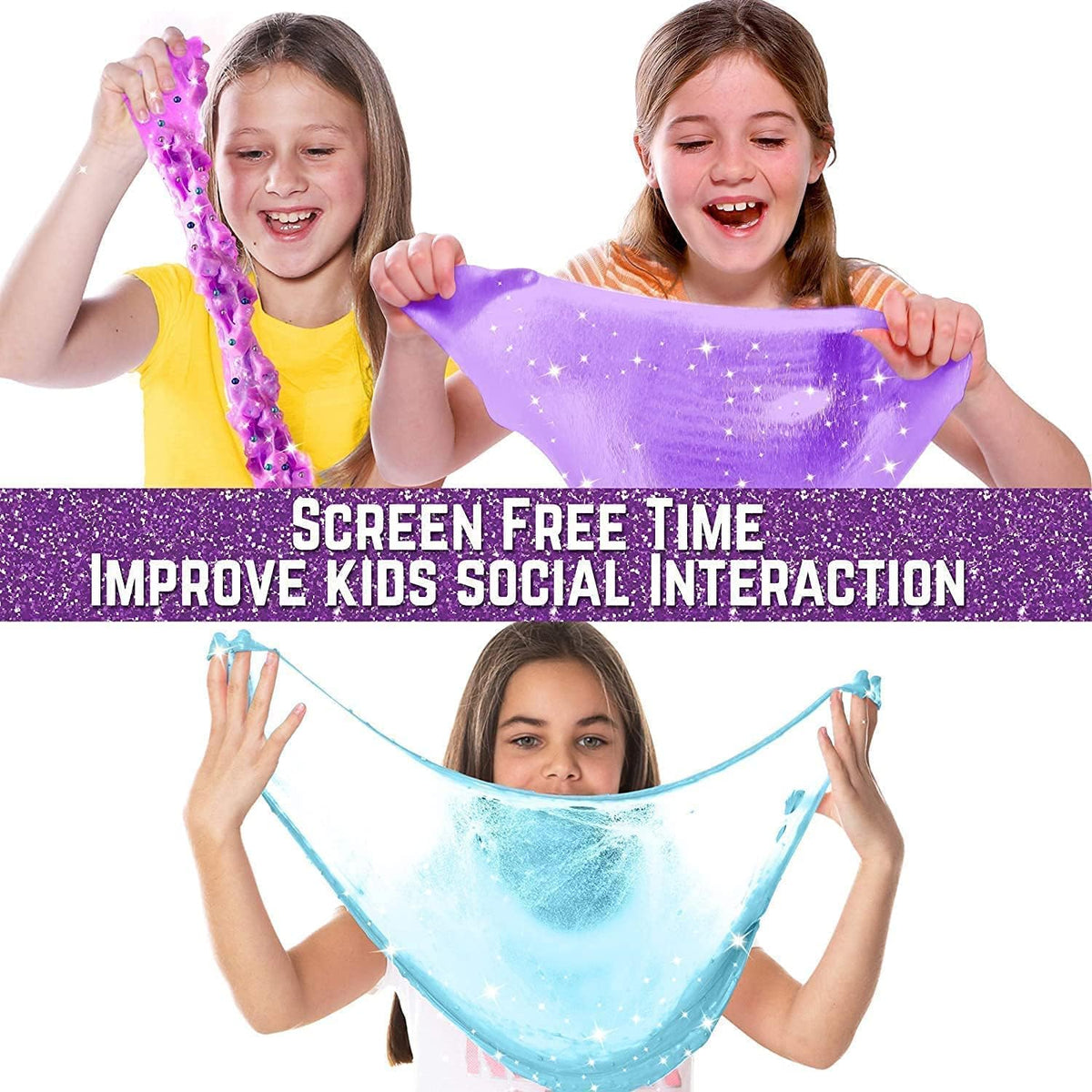 Egg Surprise Galaxy Slime Kit, 41 Pieces, 9.5 Inches High T2984