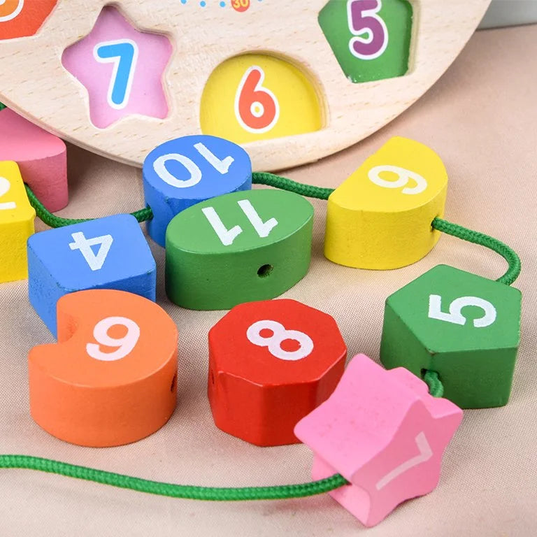 Wooden Shape Sorting Clock Toy C169