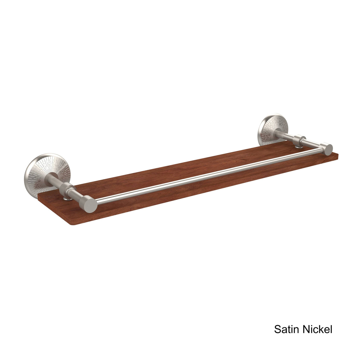 22 in. Solid Ironwood Shelf with Gallery Rail Venetian Bronze M999513