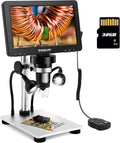 7" LCD Digital Microscope 1200X 1080P Video Microscope with Metal Stand N80822