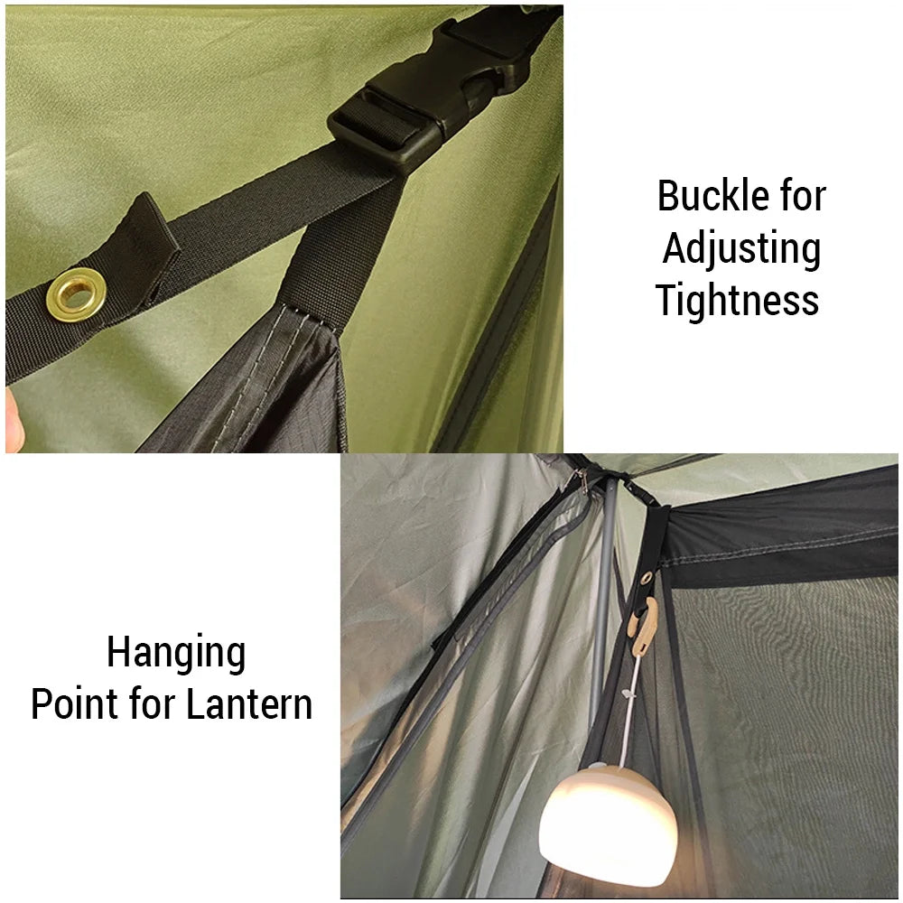 Windproof Waterproof Backpacking Tent for 1/2 Person Double Layer E5571