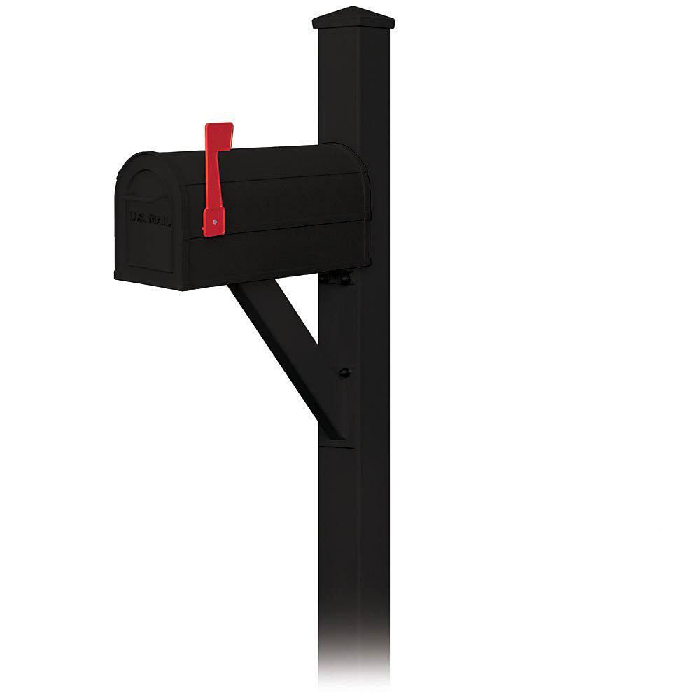 Black Decorative Mailbox Post C188871