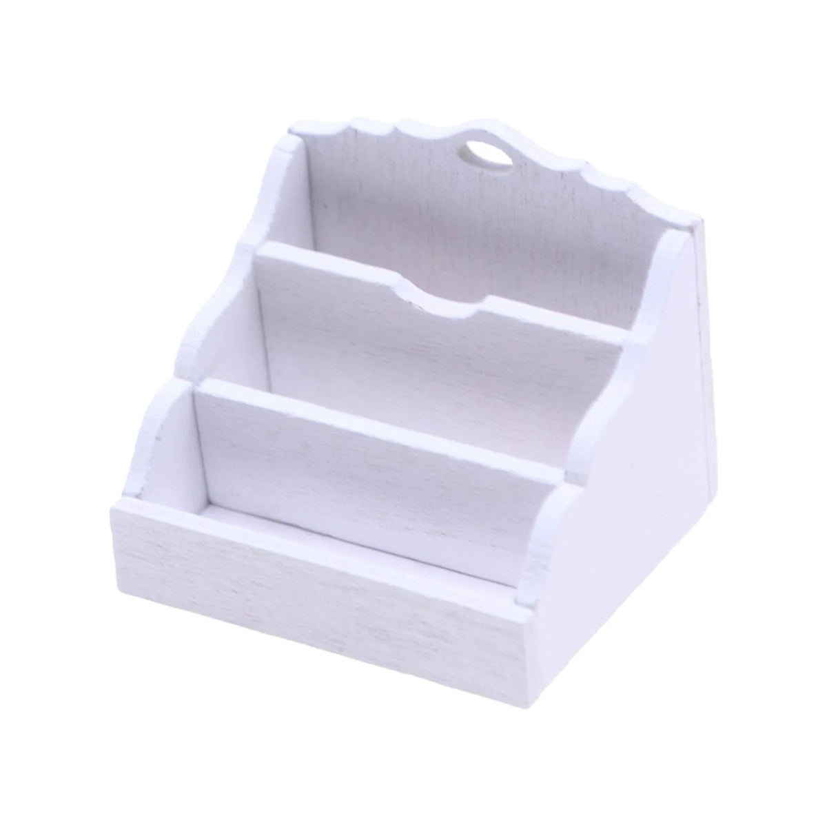 White 1:12 Scale Dollhouse Miniature Magazine Paper Rack Q3010
