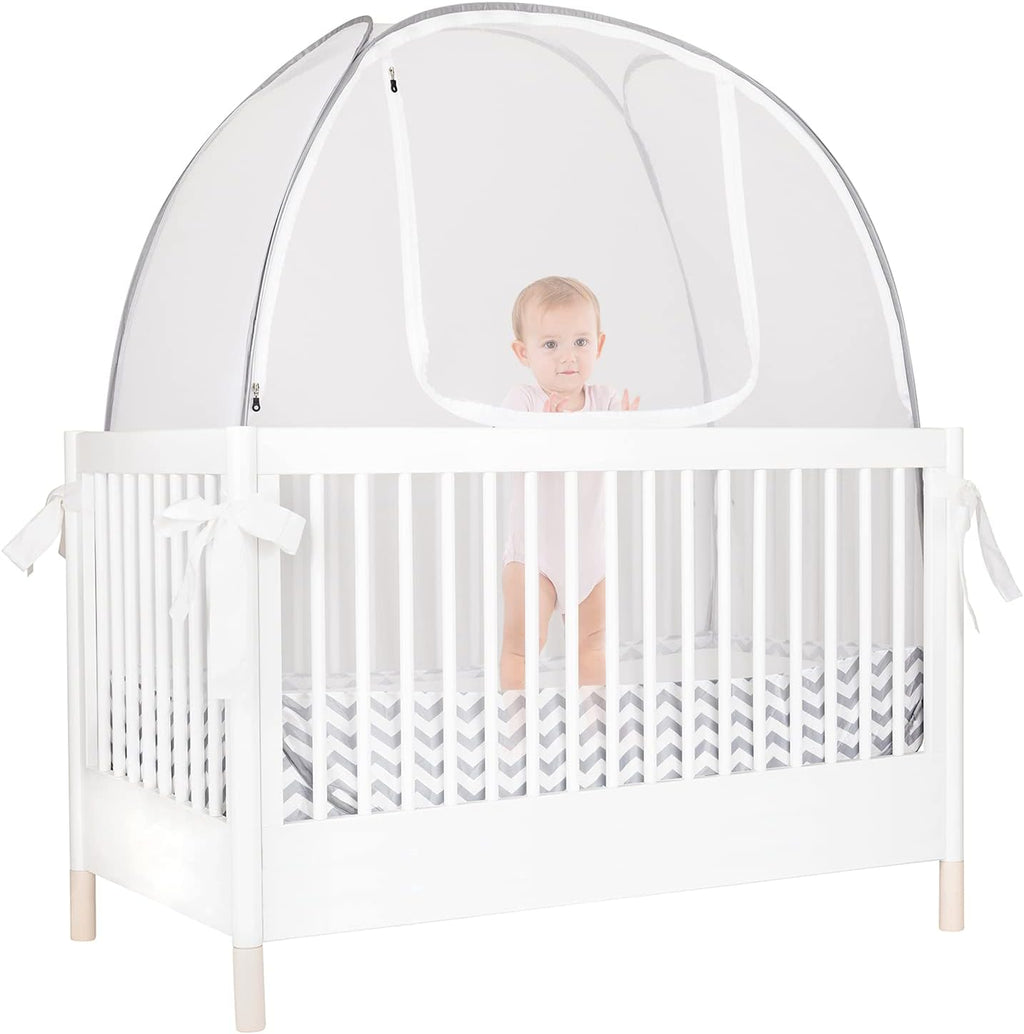 Baby Safety Crib Tent Mosquito Net See Through Mesh Pop-up Canopy Cover Y8418