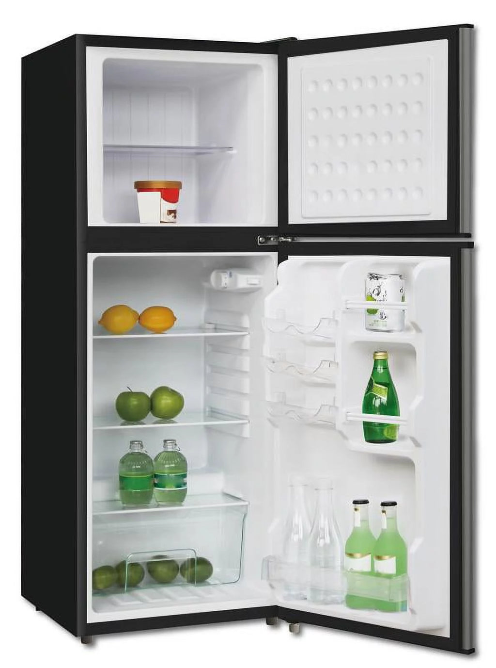 4.7 Cu ft Two Door Mini Fridge with Freezer, VCM Stainless Steel R776