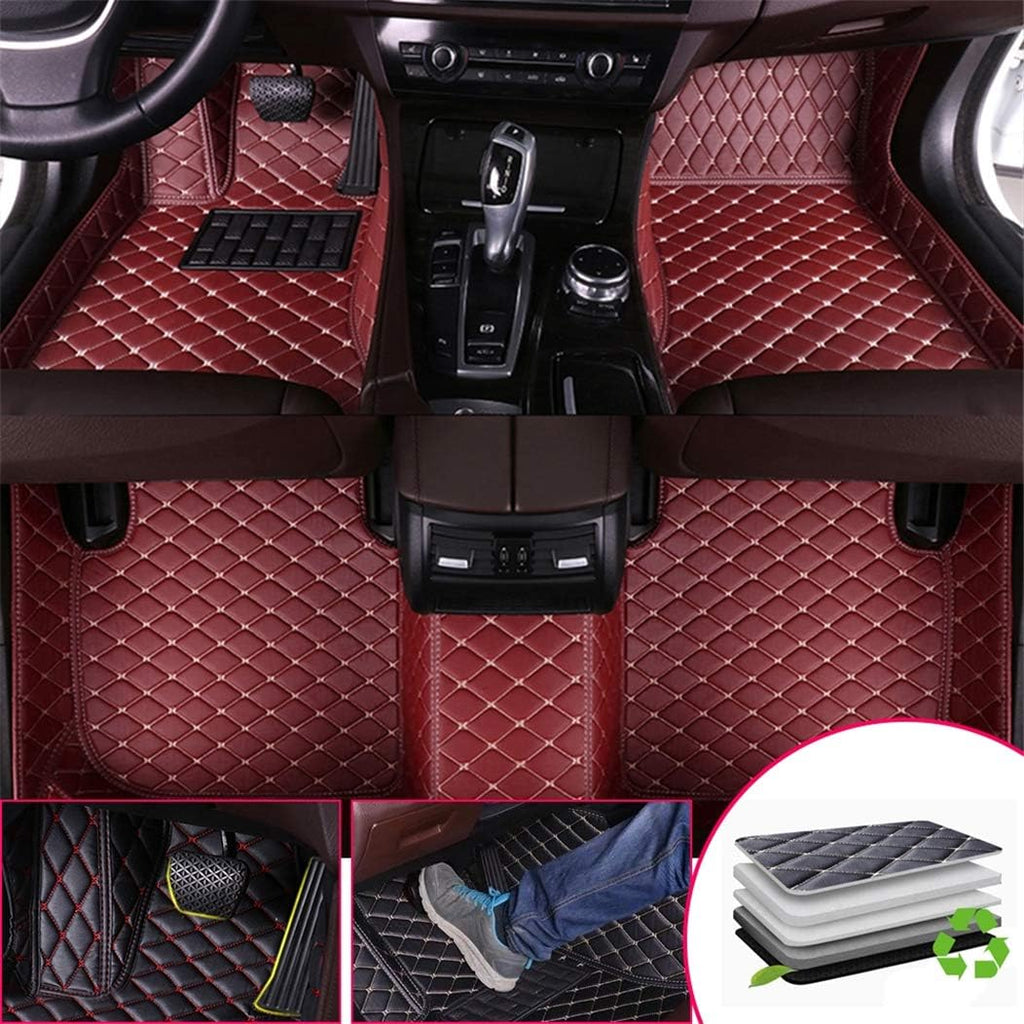 Black Beige Custom Car Floor Mats for Honda Civic Q313282