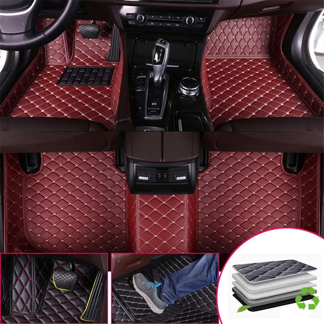 Black Beige Custom Car Floor Mats for Honda Civic Q313282