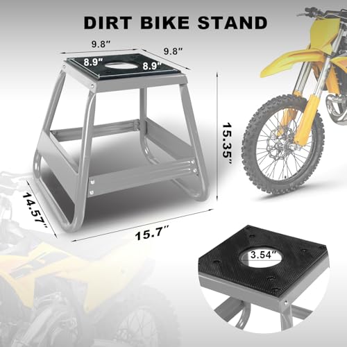 Motorcycle Stand Lift Dirt Bike Stand, Universal Panel Dirtbike Stand Jack Fit for Yamaha Honda Kawasaki, 1000LBS Capacity Removable Maintenance Motocross Stand Red

Motorcycle Dirt Bike Stand 1000LBS Capacity Red B9163