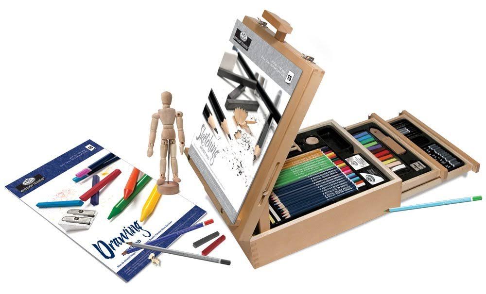 124-Piece Sketching and Drawing Easel Artist Set L282