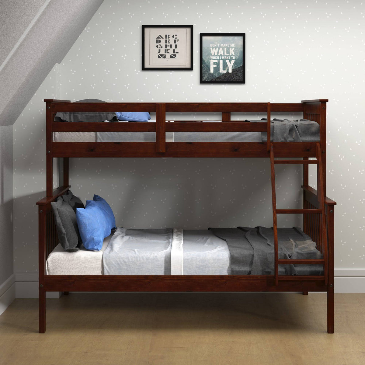 Dark Cappuccino Twin/Full Bunk Bed G26611