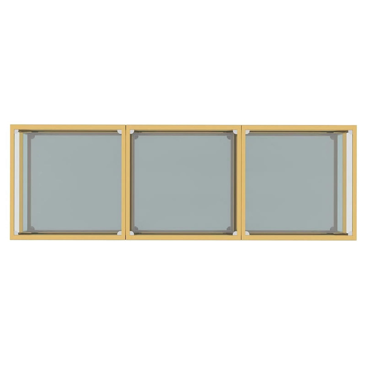 3-Piece Metal and Glass Coffee Table Set I18933