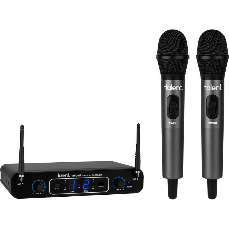 Wireless UHF Dual Handheld Microphone System X855