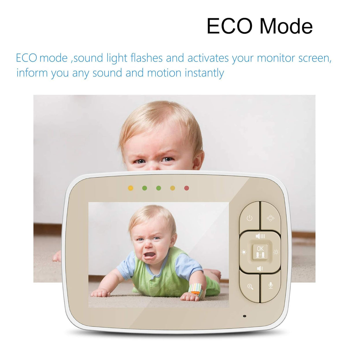 Baby Monitor with Camera and Video, 3.5 inch Y22872