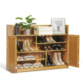 Bamboo 5 Tiers Shoe Cabinet with Door Z78679