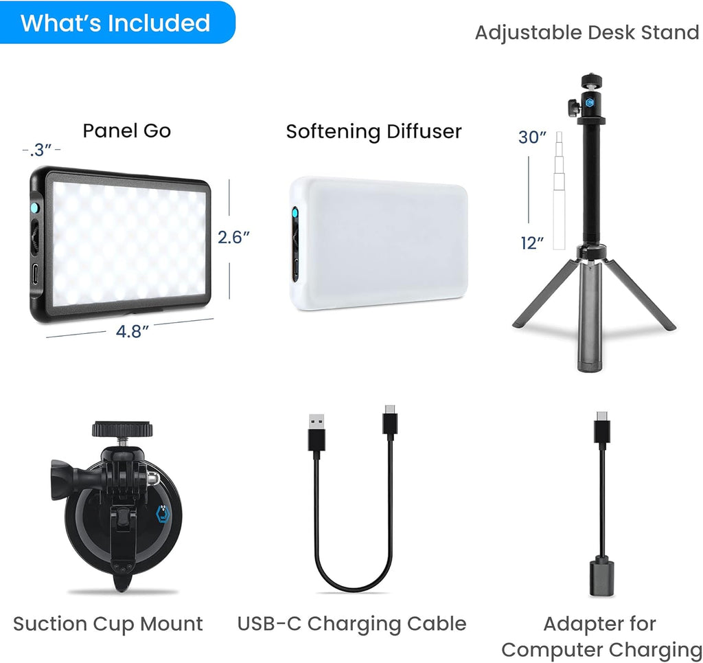 Broadcast Lighting Kit with Tripod & Suction Mount Y868097