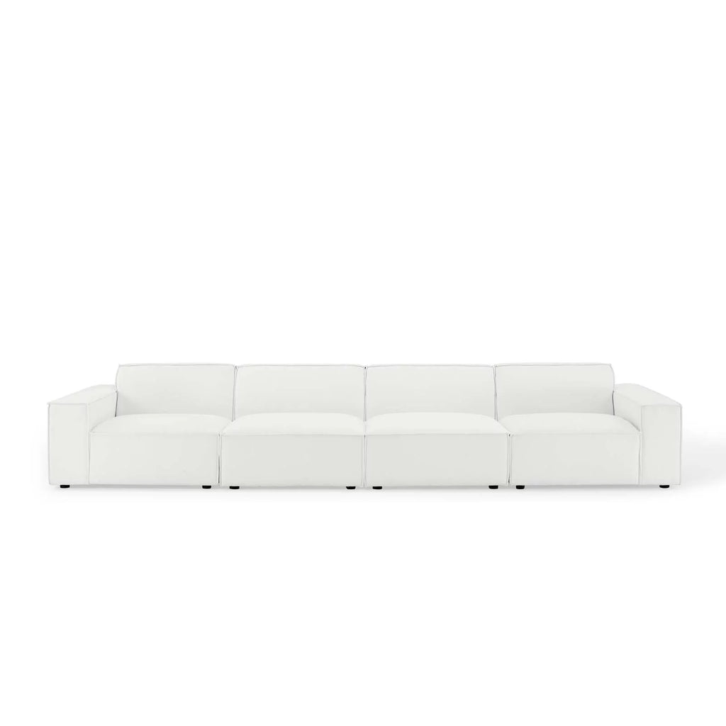 White 4-Piece Sectional Sofa R4177