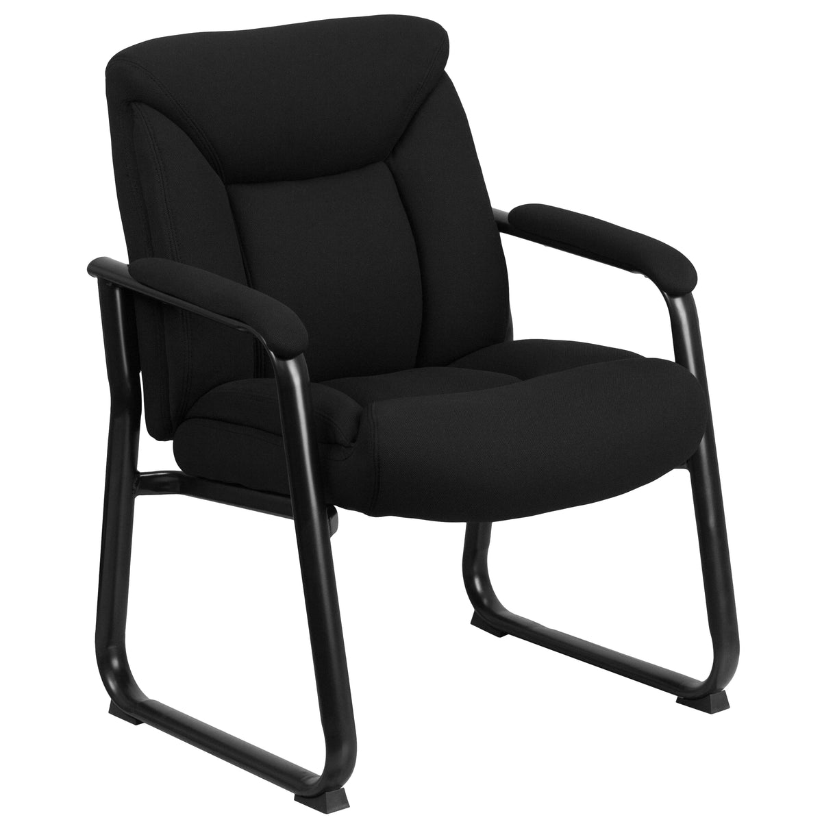 Black Fabric Big and Tall Executive Office Side Chair O71593