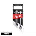 7-Piece Flex-Head Ratcheting Combination Wrench Set Metric L4767