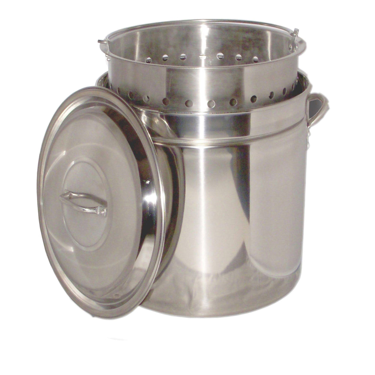 36 qt. Stainless Steel Pot with Basket and Lid Y21249