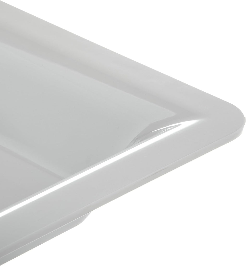 White Melamine Full Size Food Pan, 4 qt Capacity, Case of 6 D870801