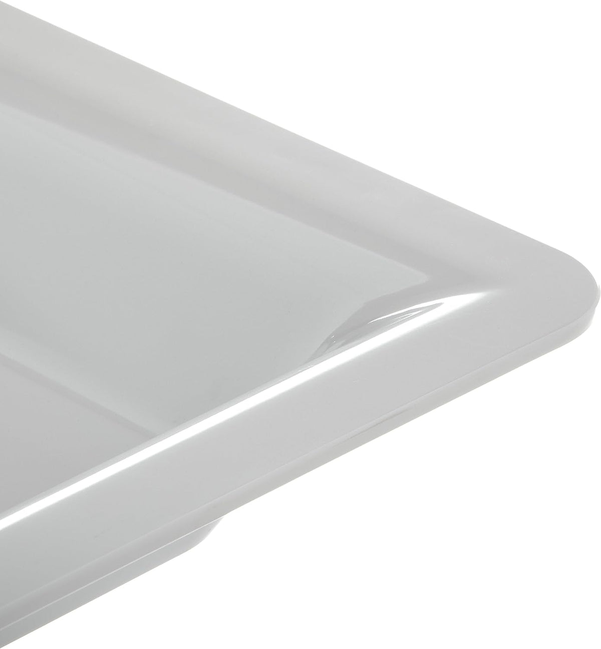 White Melamine Full Size Food Pan, 4 qt Capacity, Case of 6 D870801
