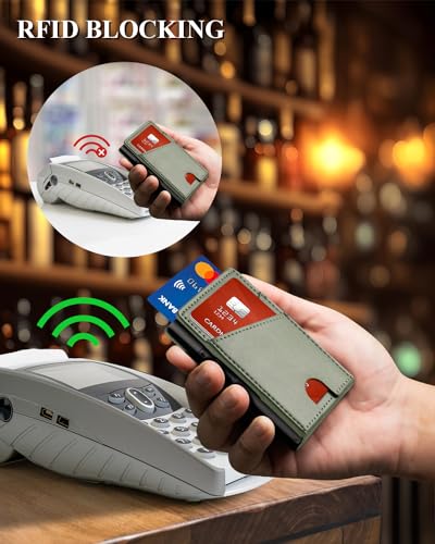 Slim Wallet Pop Up Card Holder with RFID Blocking M268721