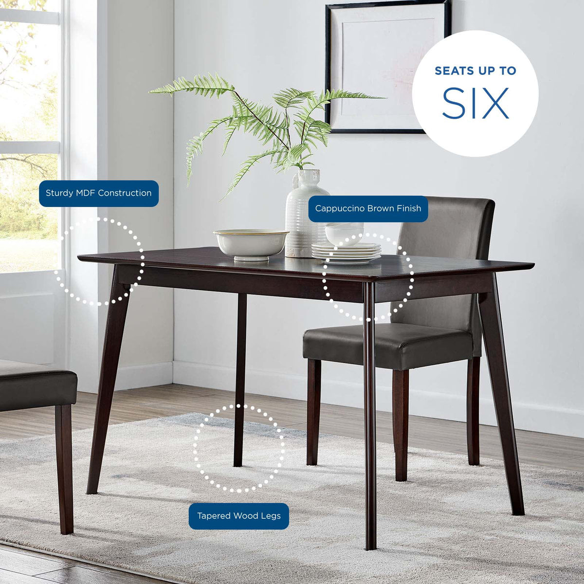 Rectangular Wood Dining Table R412326