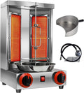 Gas Vertical Doner Kebab Machine with 2 Burner and Meat Catch Pan A2227