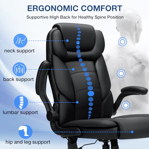 Big and Tall 450lbs Leather Ergonomic Office Chair Q568