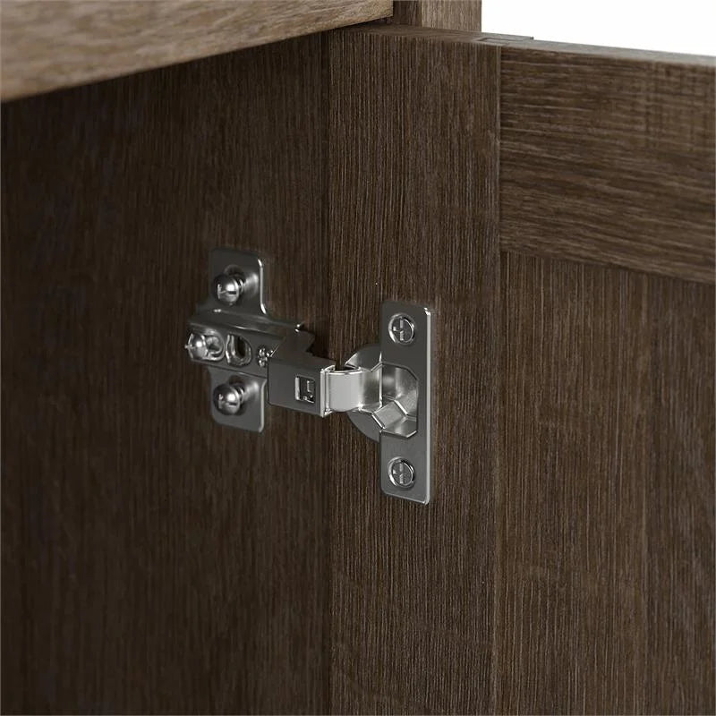 L Shaped Desk with Storage in Ash Brown Z620411