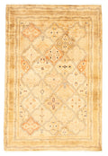 Hand Knotted Ivory Wool Rug E6476