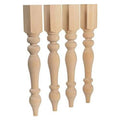 Unfinished Turned Table Legs Set Of 4 U41359