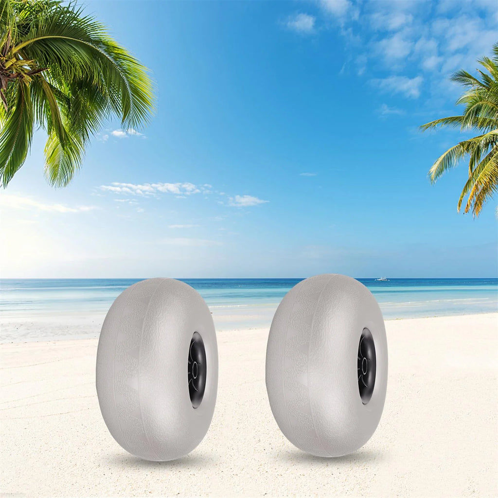 2PCS Inflatable Beach Wheels for Kayak Dolly Cart Q300