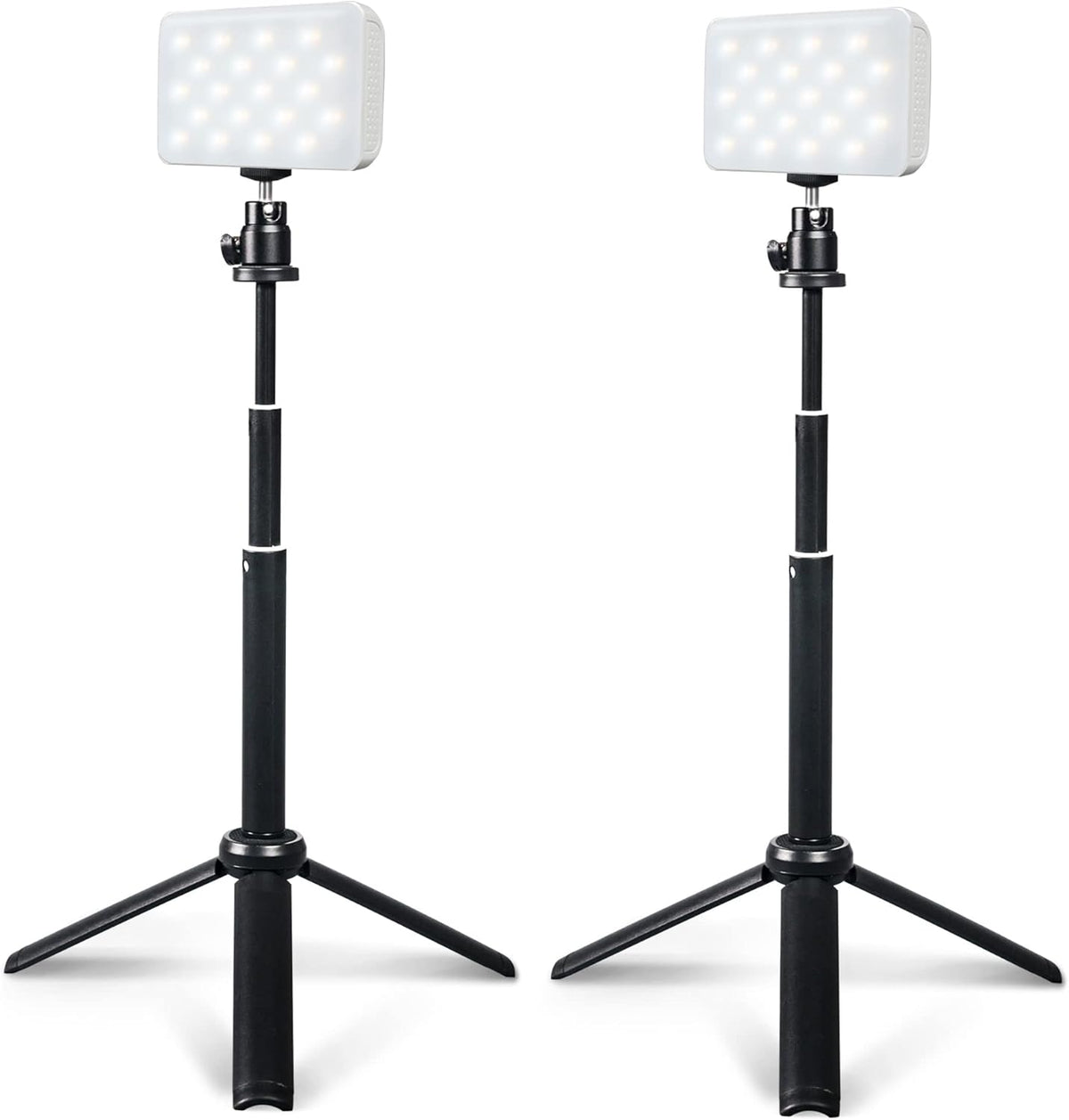 2 Packs RGB LED Camera Video Light Kit with Tripod X43664