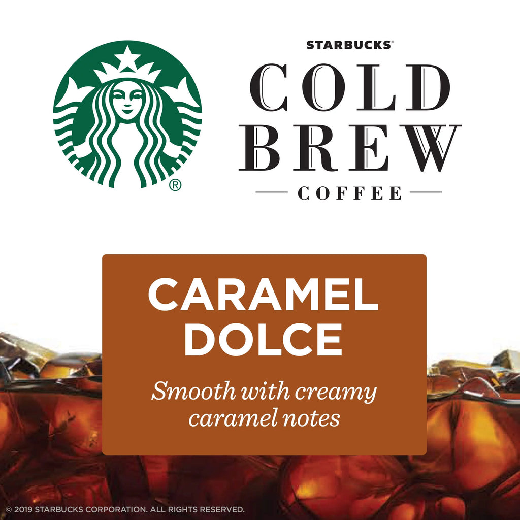 Cold Brew Coffee Caramel Dolce Flavored Coffee Concentrate Pods 6 Count K256