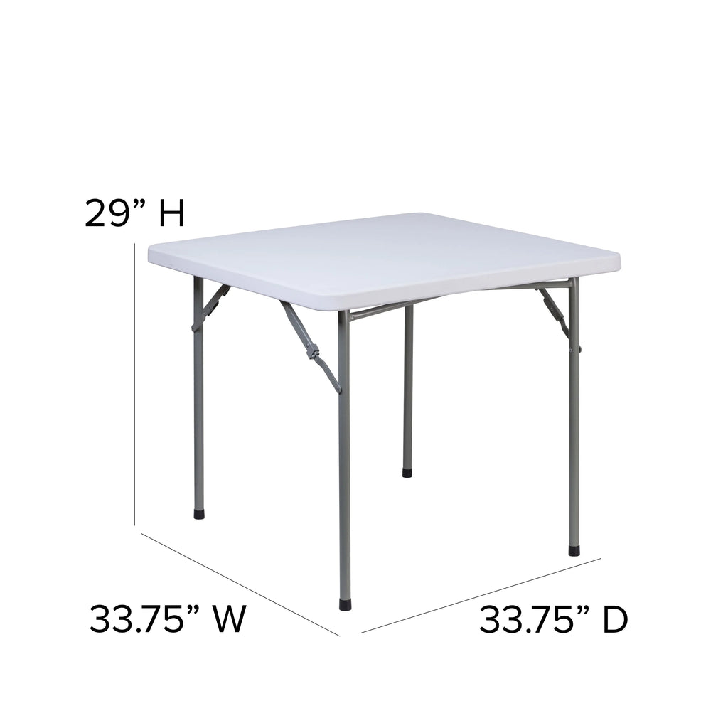 Square Granite White Plastic Folding Table L338737