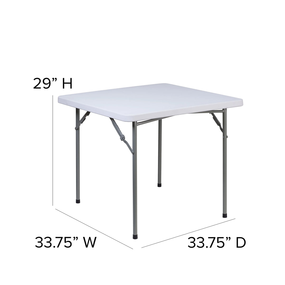 Square Granite White Plastic Folding Table L338737
