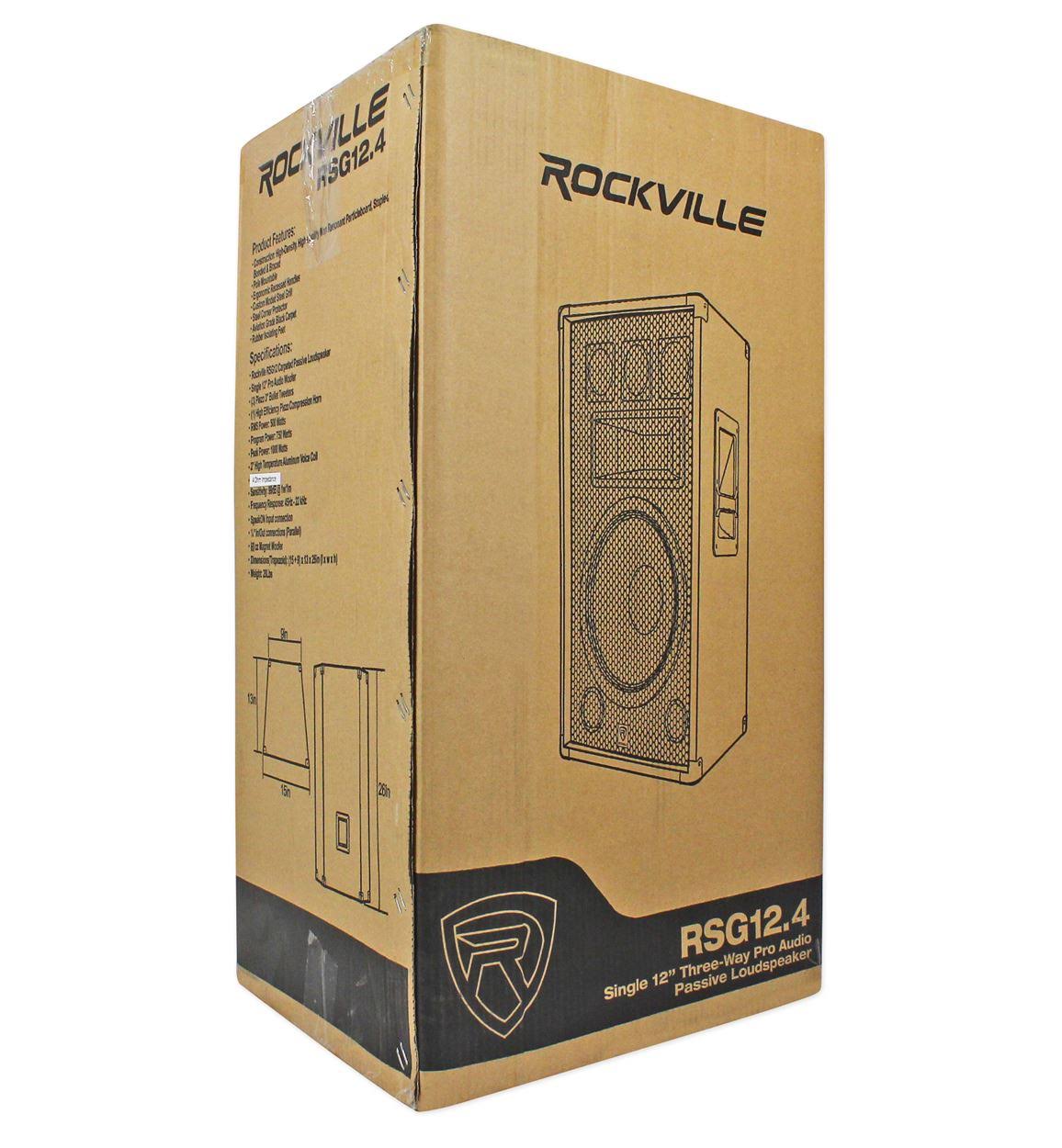 12 3-Way 1000W PA Speakers with Bluetooth Amplifier N719