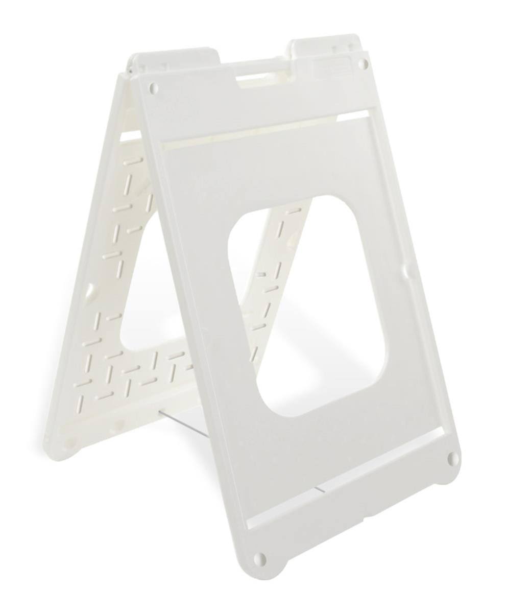 White Plastic A-Frame Sign Stand with 2 Non-Glare Lenses H375
