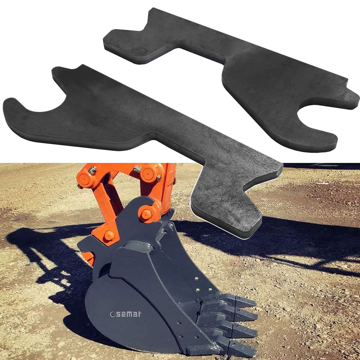 Excavator Quick Attach Bucket Ears, Pack of 2 W3233