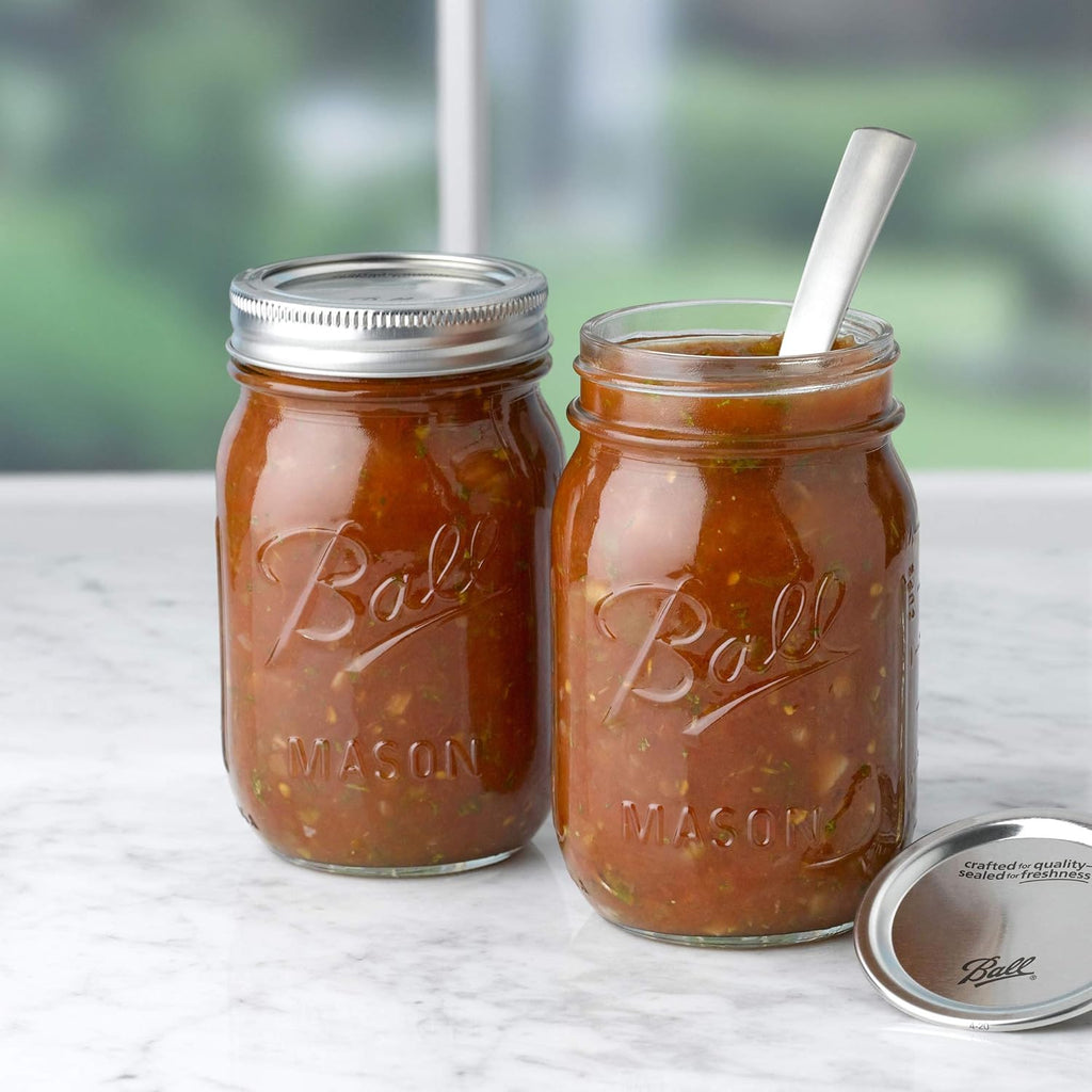 Ball Regular Mouth Pint 16-oz Mason Jars with Lid and Band Y600