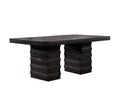 71" Cappuccino Wood Pedestal Dining Table U384